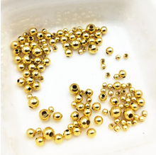 Load image into Gallery viewer, 100PCS 2/2.4/3/4mm Stainless Steel Gold Round Beads