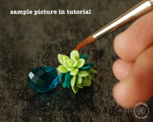 PDF tutorial how to make polymer clay succulent earrings