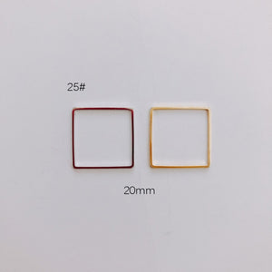 10 Pieces Geometric Metal Frame Connector for Jewelry DIY