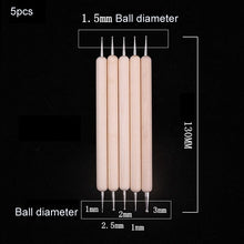 Load image into Gallery viewer, 5 Pieces Stainless Steel Mini Double Headed Polymer Clay Modeling Ball Tool Set