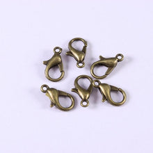 Load image into Gallery viewer, 10/12/14/16/18/21mm 50 Pieces Zinc Alloy Lobster Clasps (7 Colors)