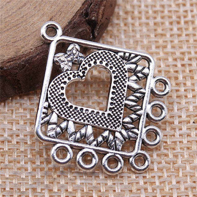 30 Pieces Antique Silver Chandelier Earrings Earring Component Connector  Charms Jewelry Making for Earring Drop and Charm Pendant, 15 Styles :  : Home & Kitchen