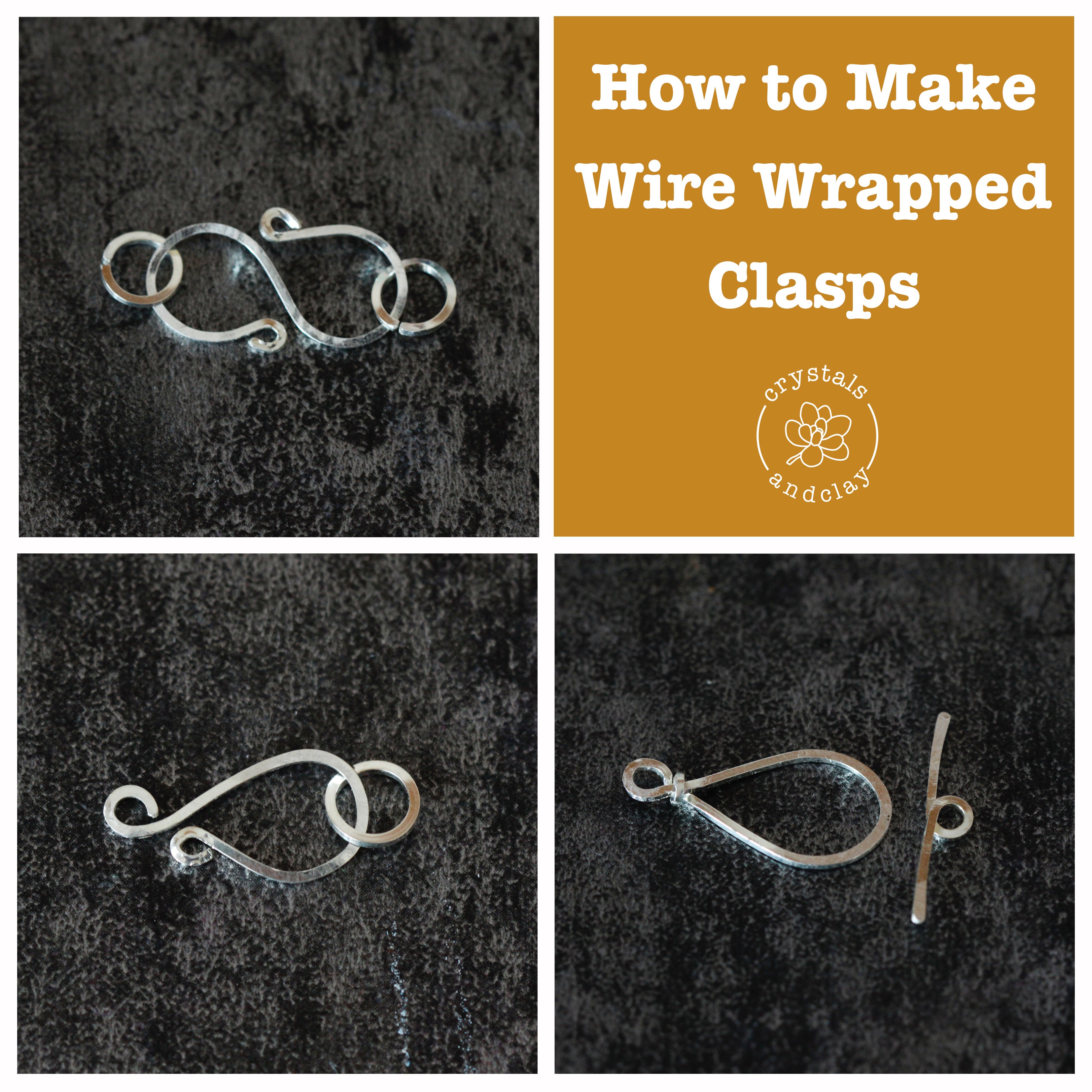 Jewelry Making Basics 5 – Four Ways To Make Wire Clasps – Crystals and Clay  Jewelry DIY