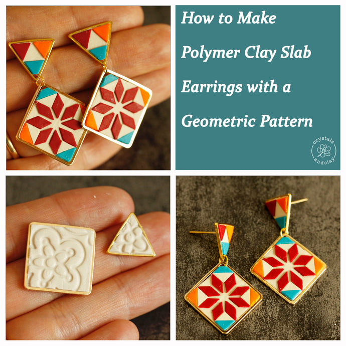 How to Make Polymer Slab Earrings with a Geometric Pattern
