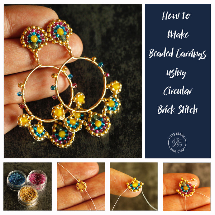 Beaded Earrings Tutorial - How to Use Circular Brick Stitch Creatively