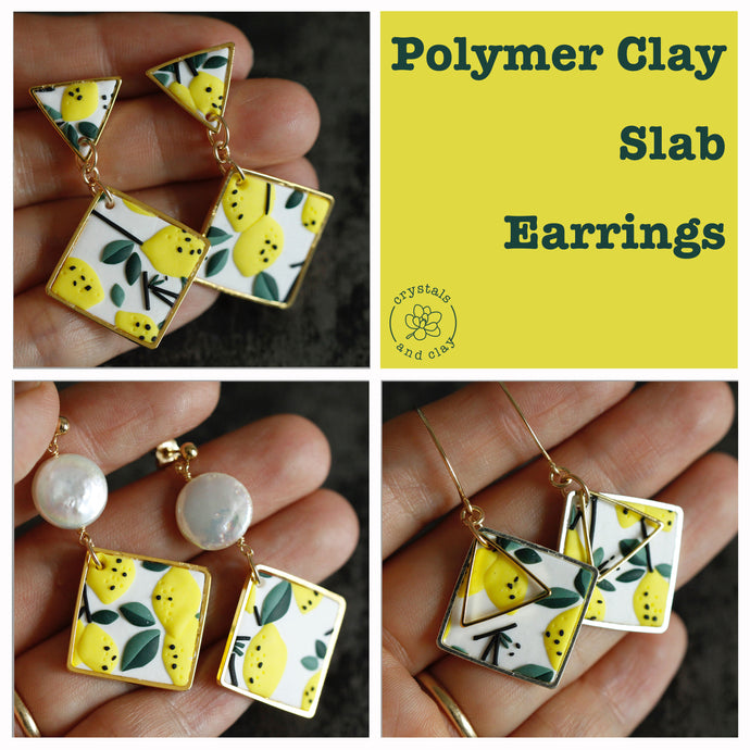 How to Make Polymer Clay Slab Earrings