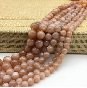 4/6/8/10/12mm 15.3inch Strand Natural Sunstone Beads