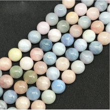 Load image into Gallery viewer, 6/8/10/12/14mm 15.3inch Strand Natural Round Morganite Stone Beads