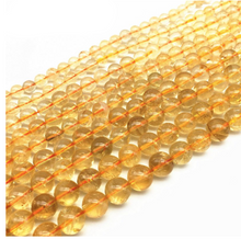 Load image into Gallery viewer, 4/6/8/10/12/14mm 14.9inch Natural Citrine Crystal Round Beads