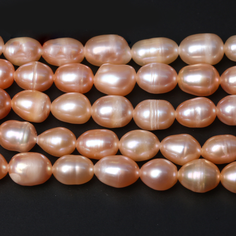 62-64 PCS/STRAND/LINE' RICE PEARLS' NATURAL FRESHWATER PEARL BEADS NAT –  Madeinindia Beads