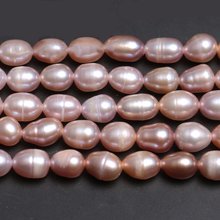 Load image into Gallery viewer, 5A Quality Natural Freshwater Rice Pearl Beads (White/Pink/Purple) (4-10mm)