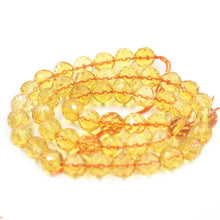 Load image into Gallery viewer, 6/8/10mm Faceted Round Citrine Natural Gemstone Loose Beads Strand 15&quot;
