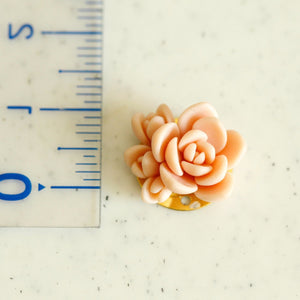 Handmade Polymer Clay Pink Succulent Beads (1 piece) for Jewelry Making DIY