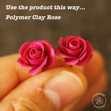 Load image into Gallery viewer, Rose Flower Petals Embossed Silicone Mold for Polymer Clay