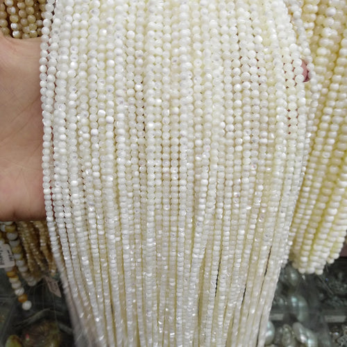 2/3/4/6/8/9/10mm 15.5inch Strand Natural White Shell Beads