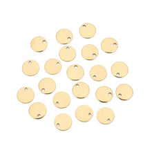 Load image into Gallery viewer, 6/8/10/12/15/20/25mm 20pcs Stainless Steel Round Stamping Blank (Silver/Gold/Rose Gold)