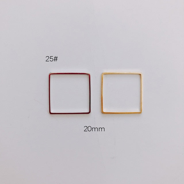 10 Pieces Geometric Metal Frame Connector for Jewelry DIY