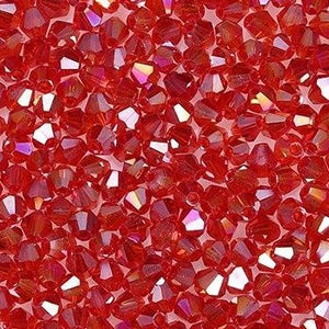 4mm 100 Pieces Czech Bicone Glass Beads (33 Colors)