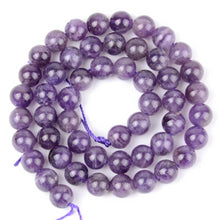Load image into Gallery viewer, 4/6/8/10/12mm 15inch Strand Natural Amethyst Stone Beads