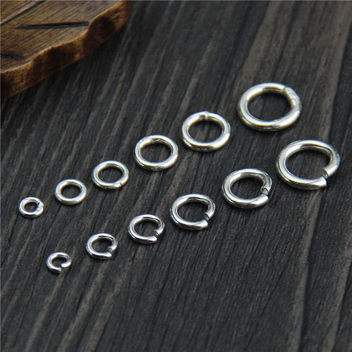 4/5/6/7/8mm 5pcs 925 Sterling Silver Jump Rings (Open/Closed)
