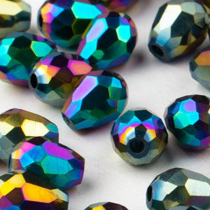 6x8mm 30 Pieces Teardrop Glass Crystal Briolette Beads (33 colors)