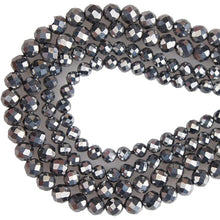 Load image into Gallery viewer, 2mm/3mm/4mm/5mm Faceted Iron Terahertz Round Beads