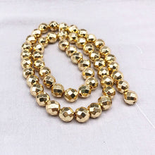 Load image into Gallery viewer, 2/3/4/6/8/10/12mm Round Faceted Natural Hematite Beads One Strand