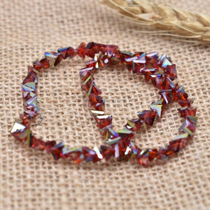 Triangle Glass Beads 6mm 100pcs 41Colors