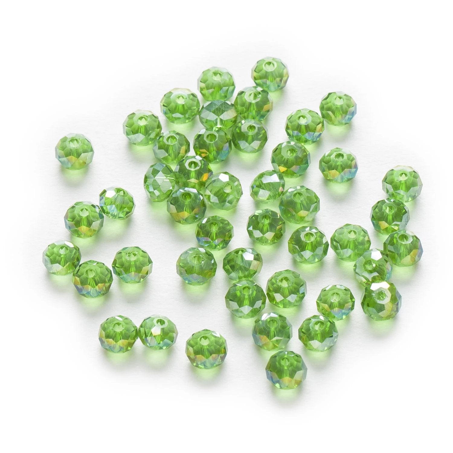 18x8mm Crystal AB Glass Leaf Beads-0682-11