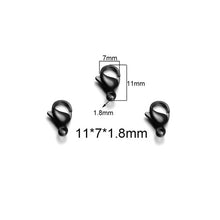 Load image into Gallery viewer, 25Pcs Stainless Steel Lobster Clasps For Jewelry Making 9/10/12/15mm Silver Gold Black