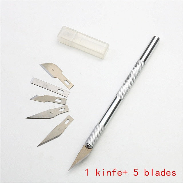 Craft Knife Hobby Knife Fondant Cutter Cake Decorating Tool Fondant Scalpel  9 Blades Carving Tool Scalpel Knife 