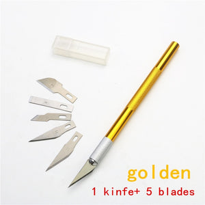 Craft Knife With 5 Replaceable Blades