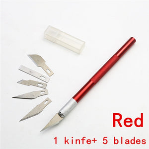 Craft Knife With 5 Replaceable Blades