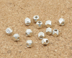 925 Silver Handcrafted Multi-faceted Beads