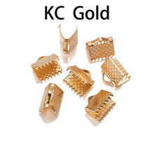 Load image into Gallery viewer, 50pcs Ribbon Clasps Crimp End For Jewelry Making