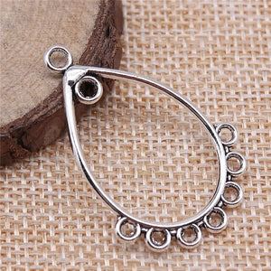 10pcs Antique Silver Earring Connector Charms