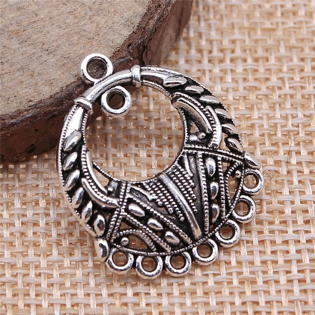 15pcs 27*15mm Antique Silver Color Earrings Connection Charms Jewelry Diy  Earrings Connector Charms For Earring Making - Charms - AliExpress