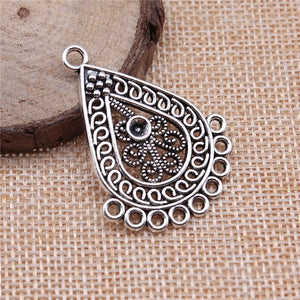 10pcs Antique Silver Earring Connector Charms