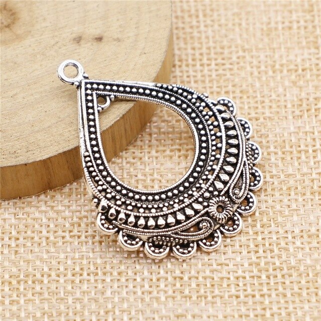 15pcs 27*15mm Antique Silver Color Earrings Connection Charms Jewelry Diy  Earrings Connector Charms For Earring Making - Charms - AliExpress