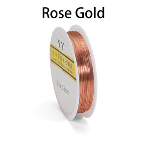 Copper Jewelry Wire (18-32 Gauge) (Gold/KC Gold/Rose Gold/Light Gold/Silver)
