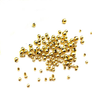 100PCS 2/2.4/3/4mm Stainless Steel Gold Round Beads