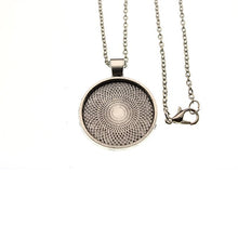 Load image into Gallery viewer, 5pcs 25mm Round Bezel Blank Base Necklace Pendant with Chains Necklace
