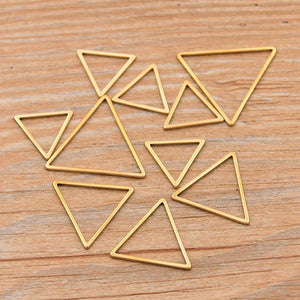 50pcs Triangle Frames Hollow Charms
