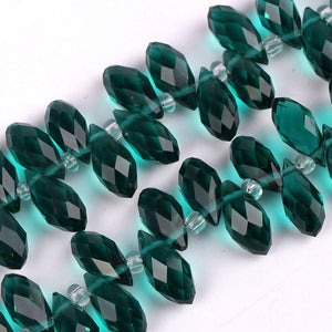 6x12mm 50Pcs Faceted Top Drill Teardrop Glass Crystal Briolette Beads
