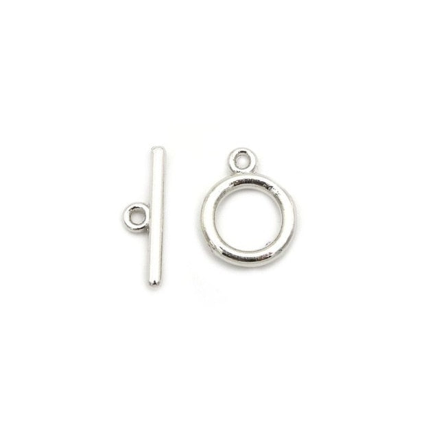 OHINGLT S925 Toggle Clasps for Jewelry Making OT Clasp Bracelet Clasps and  Closures,925 Sterling Silver Necklace Clasps Textured Ring Toggle Clasps